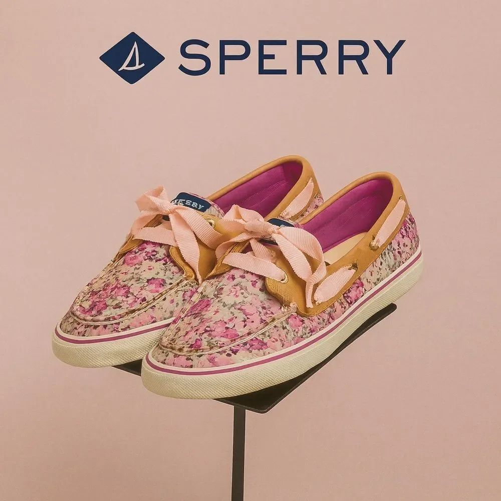 Sperry Bahama 2-Eye Pink Liberty Floral Boat Shoes 8.5